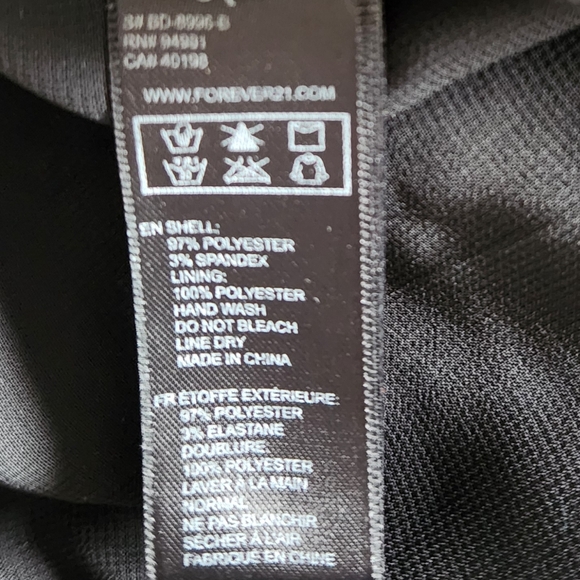 FOREVER 21, Black Satin one shoulder dress, Size M - Picture 5 of 6